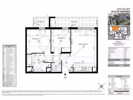 location appartement 3 pièces 57 m² à suresnes (92150)  1 485 €