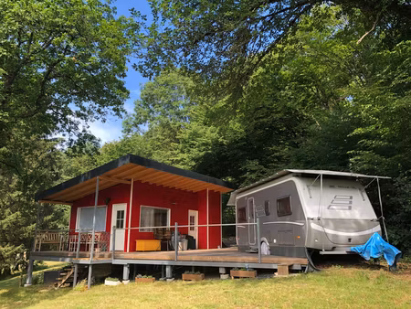 chalet meuble neuf 25 m² + caravane au calme terrain 2409 m² hericourt