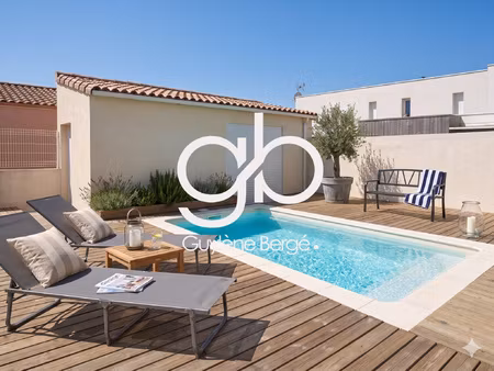 maison plain-pied t5 piscine poolhouse jonquières 34725
