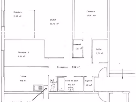 appartement 5 pièces - 85 m²