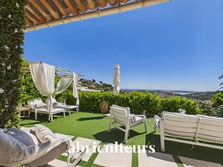 vue mer panoramique – maison rénovée de 130 m² – domaine sécurisé – vallauris / hélio...