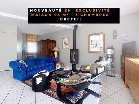 vente maison 4 pièces 95 m² à breteil (35160)  254 800 €