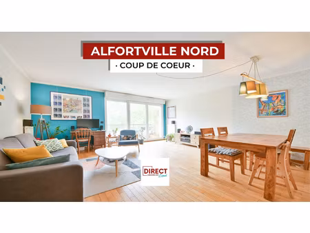 alfortville nord : appartement 4p + balcon + parking