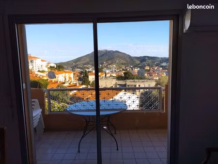 port vendres loue t2 meublé à l’année de 40 m² climatisé à 10mn de collioure et 15 de bany