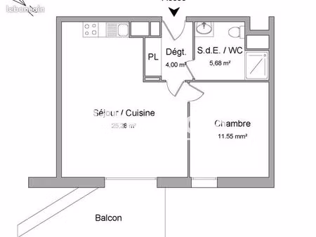 appartement 2 pièces 46 m²