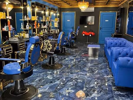magnifique barber shop / salon de coiffure homme haut de gamme à vendre – clé en main
