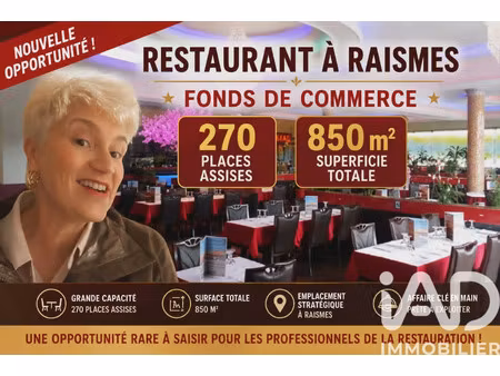 vente commerce 850 m² raismes (59590)