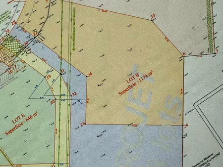 vente terrain 1338 m² denguin (64230)