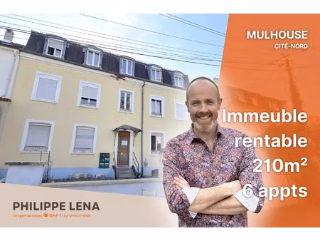 vente immeuble 210 m² mulhouse (68100)