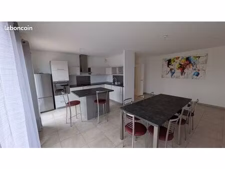 appartement t2 meublé 51 m² avec grande terrasse  garage et parking