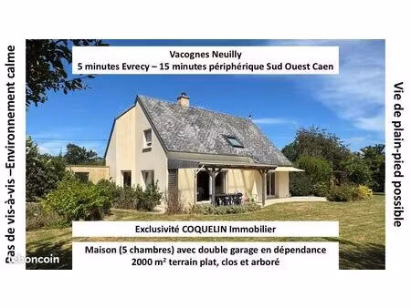 maison individuelle de 113 m2 habitables / 140 m2 utiles (5 chambres) avec double garage e