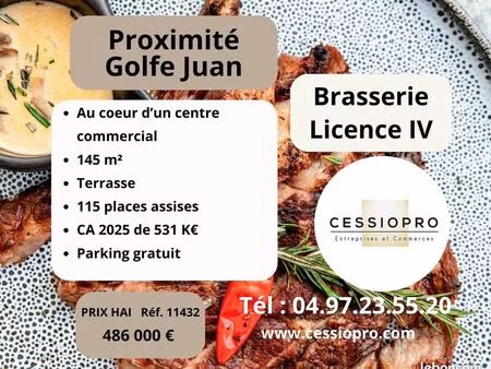 brasserie 145 m² golfe juan