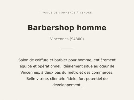 salon de coiffure homme / barber