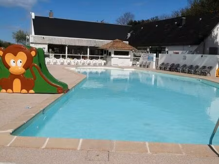 loue mobil home sur camping de bernieres sur mer pour 4 personnes terrasses couverte et pi