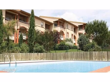 rare tres agreable grand t2 + piscine & garage sur hauteur de l union