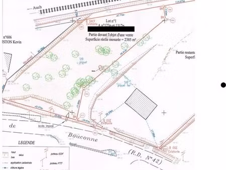 terrain 1000 m2 en diffus
