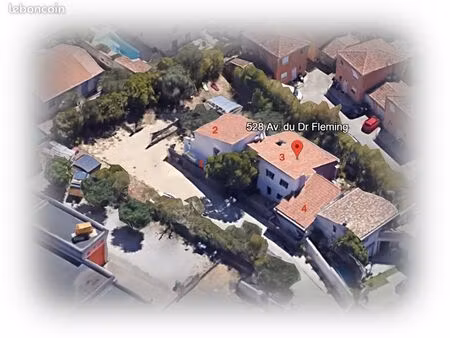 proche chu nîmes ensemble immobilier (3 t2 + 1 t4) + terrain constructible 1 440 m²