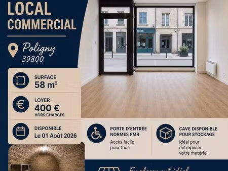 location local commercial centre ville poligny