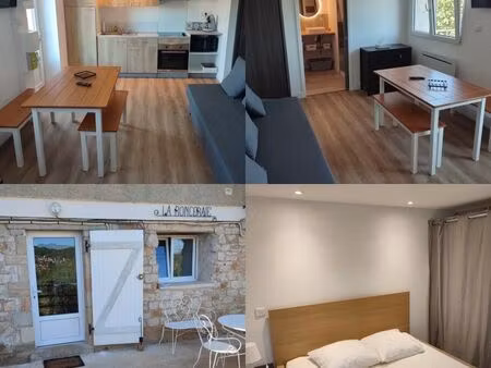 t2 meublé 35 m² – terrasse  parking privé et wi-fi – figeac