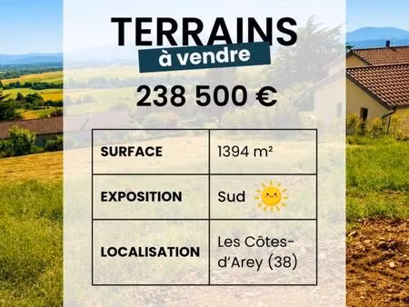 terrain 1 394 m² les cotes d arey