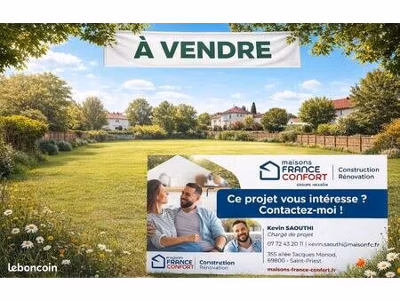 terrain 800 m² villette d anthon