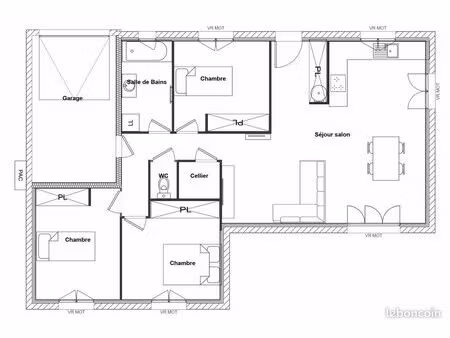 propriété 4 pièces 80 m²