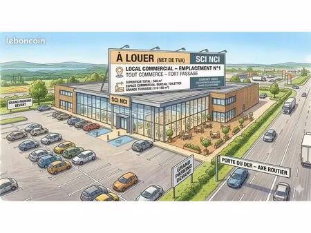 à louer – local commercial exceptionnel de 540 m²