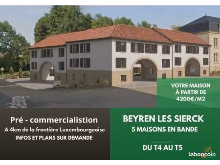 projet neuf 6 maisons du t5 au t6 proche frontiere