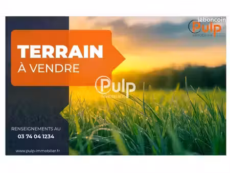 terrain 1 000 m² attiches