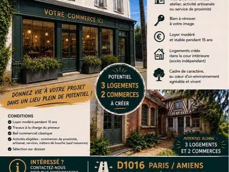 pas de porte à louer et à rénover