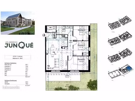appartement 4 pièces 84 m²