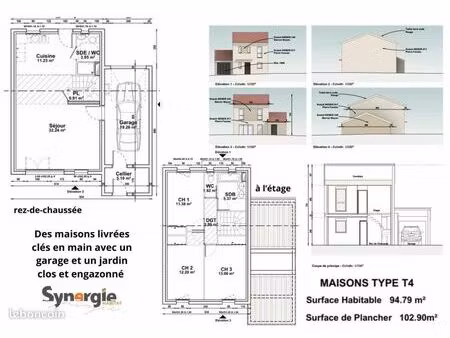 maison 4 pièces 95 m²