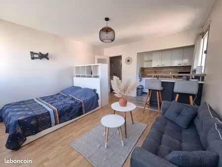 studio meublé rénové avec place de parking et cave