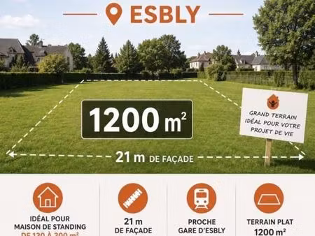 terrain 1 196 m² esbly