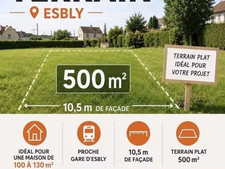 terrain 500 m² esbly