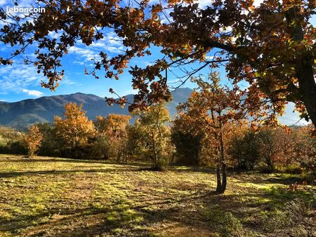 terrain 13730m² non constructible : réseaux en bordure  vue canigou & albères - villelongu