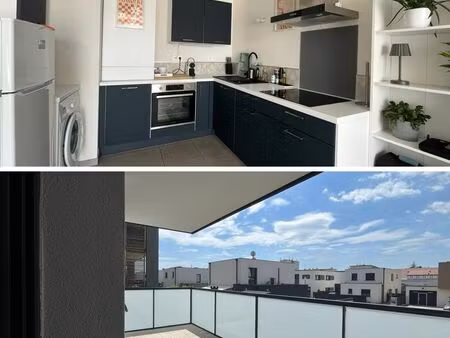 à louer – f2 meublé de 41 m² avec balcon – ingersheim