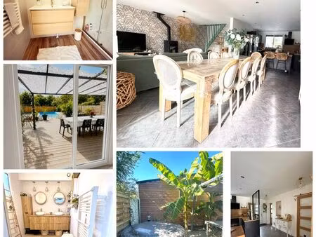 maison familiale avec piscine et 2 rbnb