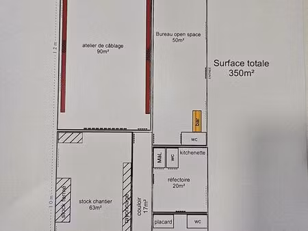 bâtiment professionnel 350 m² avec bureaux  atelier  stockage et parking sécurisé