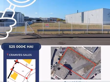 terrain constructible à usage professionnel - 1654m²