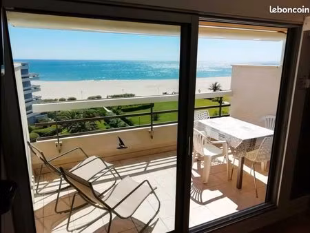 2 pièces 26m2 avec magnifique vue mer  canet sud
