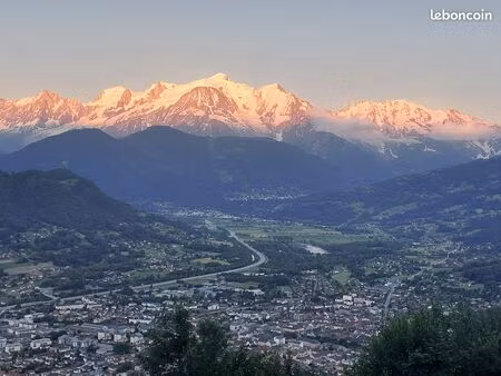 terrain rare avec vue mont-blanc – permis accordé et viabilisé