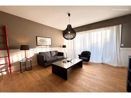 t2 meublé rénové – 35 m² – quartier château gaillard – parking + jardin collectif