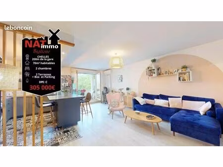 appartement 3 pièces 70 m²