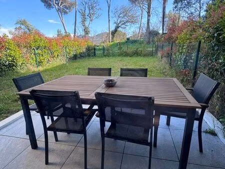 ? t2 avec jardin+terrasse 106 m²  vue rocher de roquebrune