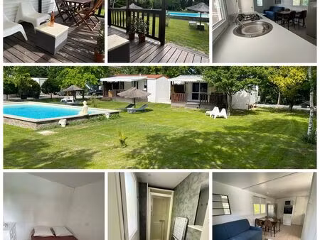 mobil-home tout équipé avec terrasse – 620 cc (septembre à mai)