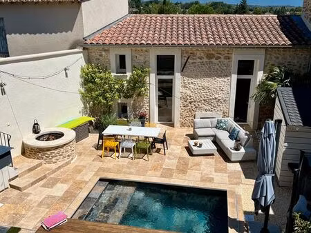 maison meublée 160m² – piscine sécurisée – vue ventoux – aubignan
