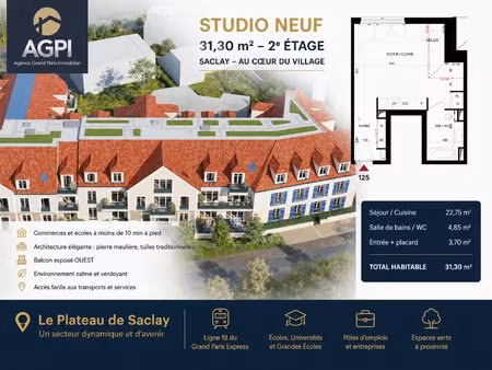 saclay bourg programme neuf a vendre