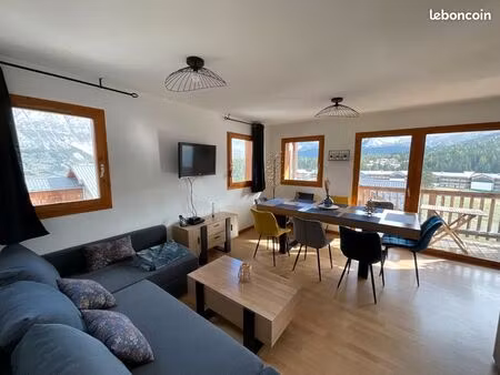 ⭐ rare à superdévoluy – duplex d'exception 57 m² – 10/12 couchages – 2 terrasses plein sud