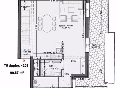 appartement 5 pièces 99 m²